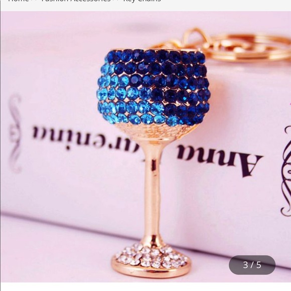 Super Cute Wineglass Handbag Backpack Purse Keychain - Picture 4 of 7